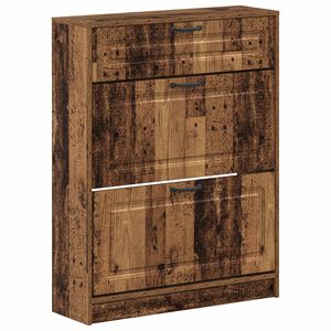 vidaXL Schuhschrank UTRECHT 78 x 24 x 100 cm Holzwerkstoff Altholz