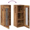 vidaXL Highboard Altholz 34,5 x 34 x 180 cm Holzwerkstoff