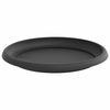 vidaXL Runde Blumenplatte 24 pcs Schwarz &Oslash; 23,5 x 2,5 cm Kunststoff