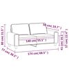 vidaXL 2-Sitzer-Sofa Dunkelgrau 140 cm Stoff