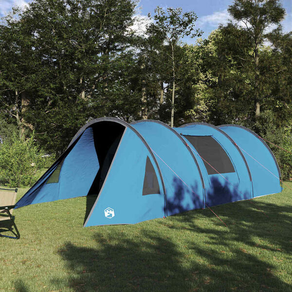 vidaXL Tunnelzelt mit Dach Blau und Grau 778 x 356 x 210 cm