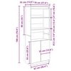 vidaXL Highboard Betongrau 70x35x180 cm Holzwerkstoff