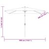 vidaXL Sonnenschirm mit Metall-Mast 300x200 cm Anthrazit