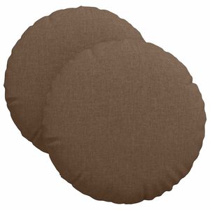 vidaXL Sitzkissen 2 pcs Braun &Oslash;40 x 13 cm Stoff