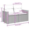 vidaXL Gartensofa-set mit Kissen 8 pcs Grau Poly Rattan