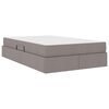 vidaXL Aufbewahrungsbett mit Matratze Taupe 120 x 190 cm Polyester