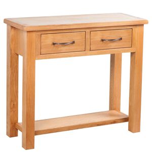 vidaXL Konsolentisch mit 2 Schubladen 83x30x73 cm Massivholz Eiche