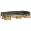 vidaXL Outdoor-Sofagarnitur 8 stk. Wei&szlig; und Anthrazit Polyester