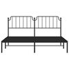 vidaXL Bettgestell mit Kopfteil Metall Schwarz 180x200 cm