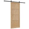 vidaXL Schiebet&uuml;r ORKDAL Nat&uuml;rlich und Schwarz 86 x 211 cm