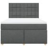 vidaXL Boxspringbett mit Matratze Dunkelgrau 160x200 cm Stoff