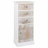 vidaXL Beistellschrank 38x28x86 cm Massivholz Paulownia