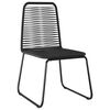 vidaXL 5-tlg. Garten-Essgruppe PVC Rattan Schwarz