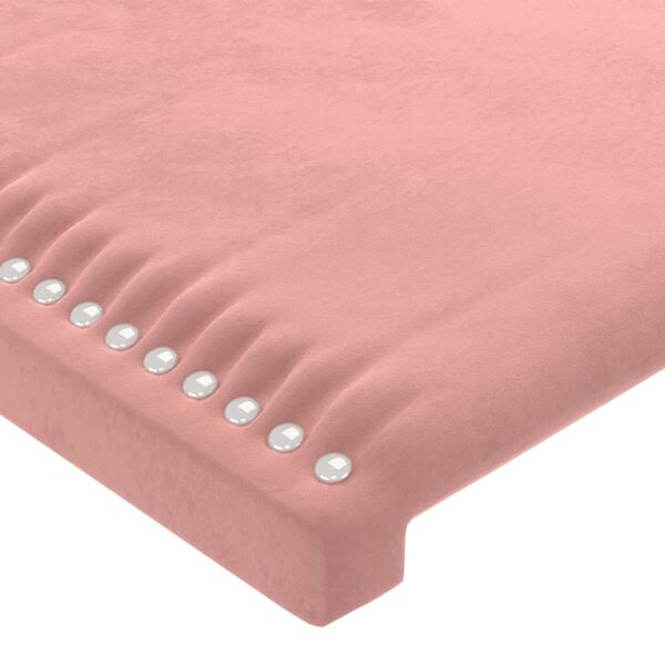 vidaXL Kopfteil Rosa 180 x 5 x 118/128 cm Samt