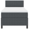 vidaXL Boxspringbett Dunkelgrau und Wei&szlig; 193 x 90 x 88 cm Cordstoff