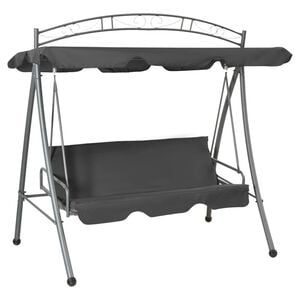 vidaXL Gartenschaukel mit Bettfunktion und Dach 198&times;120&times;205 cm Stahl