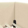 vidaXL Eckbettgestell Creme 90 cm x 200 cm Stoff und Sperrholz