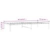 vidaXL Bettgestell Metall Wei&szlig; 107x203 cm