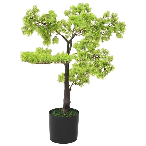 vidaXL Künstlicher Bonsai Zypresse mit Topf 60 cm Grün