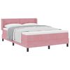 vidaXL Boxspringbett mit Kopfteil Rosa 200 x 160 cm Samt