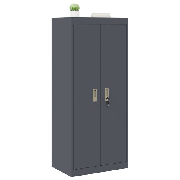 vidaXL Aufbewahrungsschrank Anthrazit 60 x 40 x 140 cm Stahl