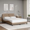 vidaXL Bettgestell ohne Matratze "Zadar" Cappuccino-Braun 140x200 cm Kunstleder