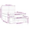 vidaXL Boxspringbett mit Matratze Dunkelbraun 140x200 cm Stoff