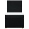 vidaXL Boxspringbett mit Matratze Schwarz 100x200 cm Stoff