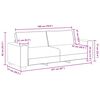 vidaXL 3-Sitzer-Sofa Dunkelgrau 180 cm Stoff