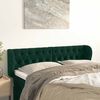 vidaXL Kopfteil mit Ohren Dunkelgr&uuml;n 163x23x78/88 cm Samt