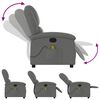 vidaXL Massage-Relaxsessel, Stoff, Dunkelgrau