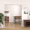 vidaXL Schiebet&uuml;r ESG-Glas und Aluminium 90x205 cm Wei&szlig;