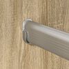 vidaXL Kleiderstange 2 pcs Silber 764 x 15 x 29 mm Aluminiumlegierung