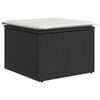 vidaXL 6-tlg. Garten-Sofagarnitur mit Kissen Schwarz Poly Rattan
