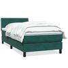 vidaXL Boxspringbett mit Matratze Dunkelgr&uuml;n 100x210 cm Samt