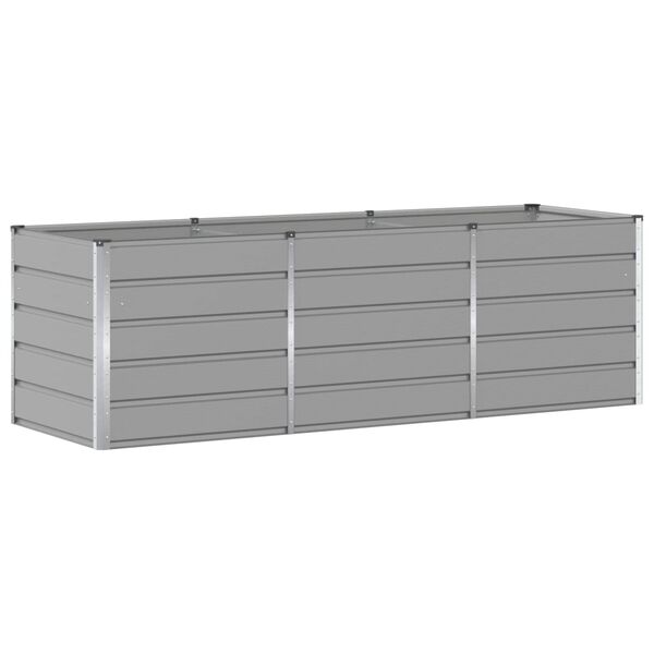 vidaXL Pflanzk&uuml;bel Hellgrau 240 x 80 x 75 cm Stahl