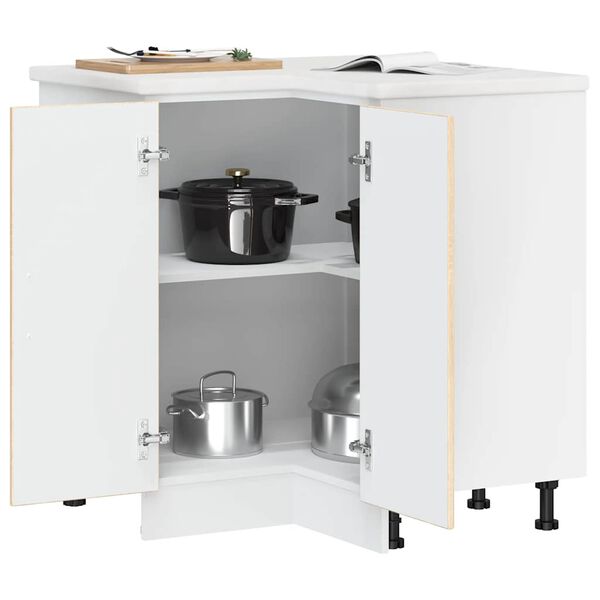 vidaXL K&uuml;chen-Eckunterschrank Kalmar Sonoma-Eiche Holzwerkstoff