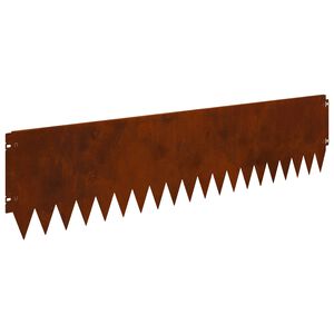 vidaXL Rasenkante 10 stk. 103 x 25 cm Stahl Rostoptik
