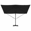 vidaXL Roma Parasol Schwarz 286 x 284 x 265 cm Aluminium und Polyester