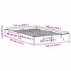 vidaXL Bettrahmen Natur 135 x 190 cm Massives Kiefernholz