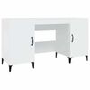 vidaXL Schreibtisch Hochglanz-Wei&szlig; 140x50x75 cm Holzwerkstoff