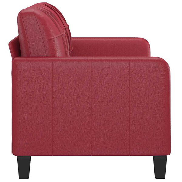 vidaXL 2-Sitzer-Sofa Weinrot 140 cm Kunstleder