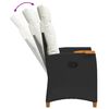 vidaXL Liegestuhl mit Teeteller 62 x 64 x 112 cm Poly-Rattan