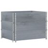 vidaXL Paletten-Aufsatzrahmen 3 Stk. Grau 80x60 cm Massivholz Kiefer