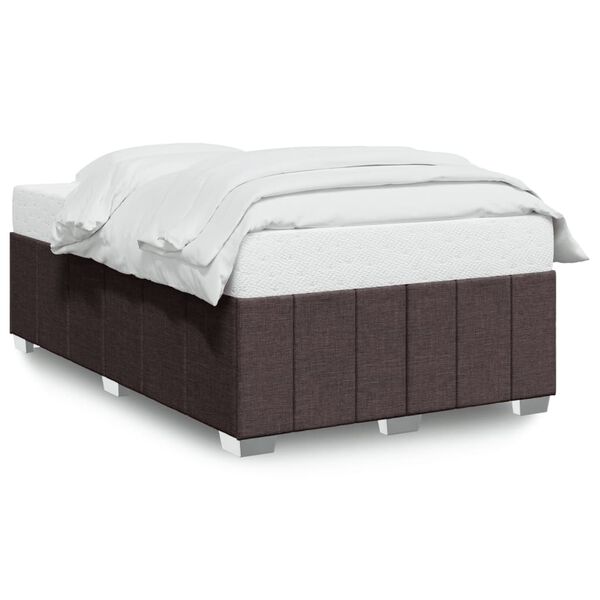 vidaXL Bettgestell ohne Matratze Dunkelbraun 120x190 cm Stoff