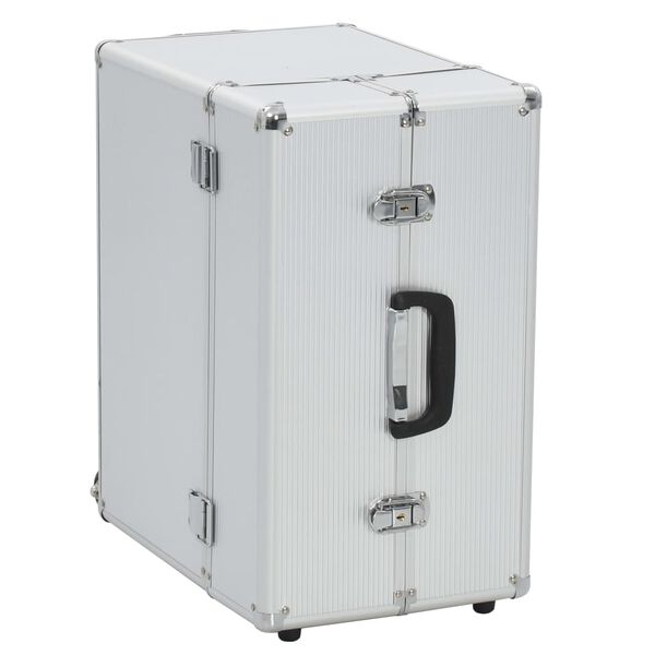 vidaXL Pilotenkoffer 47 x 39 x 27 cm Silbern Aluminium