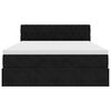 vidaXL Ottoman-Bett mit Matratze Schwarz 140x190 cm Samt