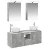 vidaXL Badezimmerschrank-Set 5 pcs Betongrau 50 x 14,5 x 70 cm