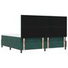 vidaXL Boxspringbett mit Matratze Dunkelgr&uuml;n 200 x 200 cm Samt