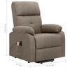 vidaXL Massagesessel mit Aufstehhilfe Taupe Stoff